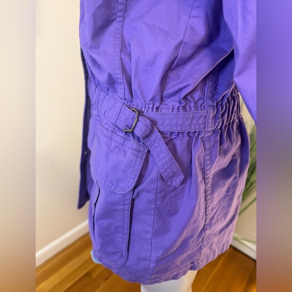 L.L. Bean Women's Chore Barn Coat Jacket Purple Long Rain Active Vintage Medium - Picture 5 of 10